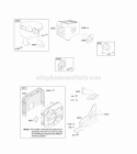 Exhaust System Diagram and Parts List for 20L132-0110-G1  Briggs and Stratton Engine